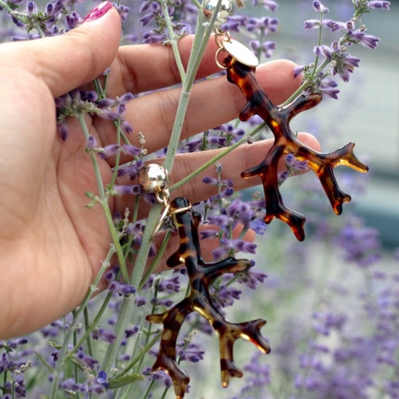 WowNYC Jewelry - New seaweeds coral dangling beach acrylic earrings